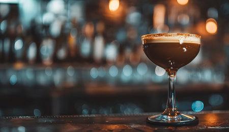 Transport yourself to a bygone era with a classic gin espresso martiniの素材