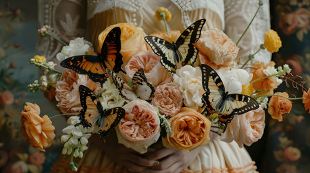 Floral Innovation: Unique Butterfly Bouquet Designsの素材