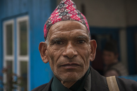 BHANDAR , NEPAL â CIRCA OCTOBER 2013: villagers Bhandar circa October 2013 in Bhandar.のeditorial素材