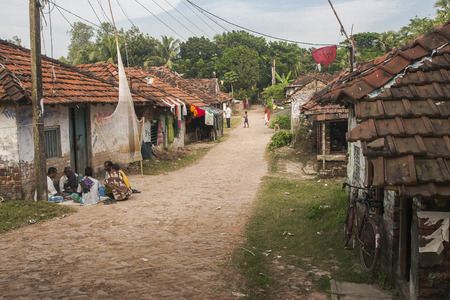 DIAMOND HARBOUR, INDIA - CIRCA NOVEMBER 2013: life in rural India circa November 2013 in Diamond Harbour.のeditorial素材