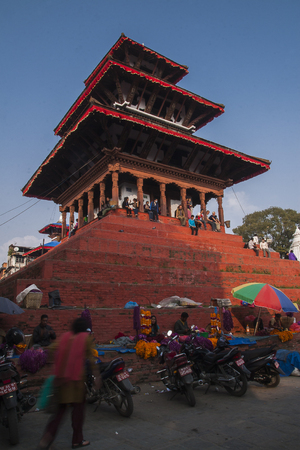 KATHMANDU, NEPAL - CIRCA OCTOBER 2013: Durbar Square in Kathmandu circa October 2013 in Kathmandu.のeditorial素材