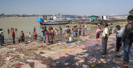 CALCUTTA, INDIA - CIRCA NOVEMBER 2013: ghats in Calcutta circa November 2013 in Calcutta.