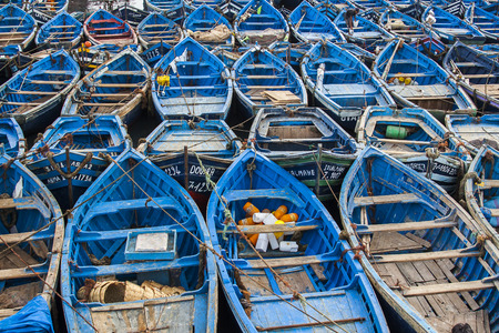 ESSAOUIRA, MOROCCO - CIRCA SEPTEMBER 2014: Port of Essaouira circa September 2014 in Essaouira.のeditorial素材