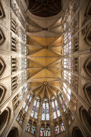 BEAUVAIS, FRANCE - CIRCA SEPTEMBER 2014: The Cathedral of Saint Peter of Beauvais circa September 2014 in Beauvais.のeditorial素材