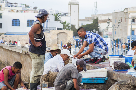 ESSAOUIRA, MOROCCO - CIRCA SEPTEMBER 2014: Port of Essaouira circa September 2014 in Essaouira.のeditorial素材