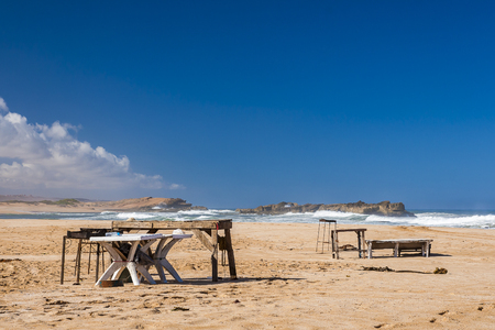OUALIDIA, MOROCCO - CIRCA SEPTEMBER 2014: view of Oualidia circa September 2014 in Oualidia.のeditorial素材