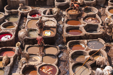 FES, MOROCCO - CIRCA SEPTEMBER 2014: view of old medina in Fes
 circa September 2014 in Fes.のeditorial素材