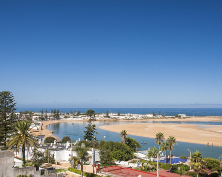 OUALIDIA, MOROCCO - CIRCA SEPTEMBER 2014: view of Oualidia circa September 2014 in Oualidia.の写真素材