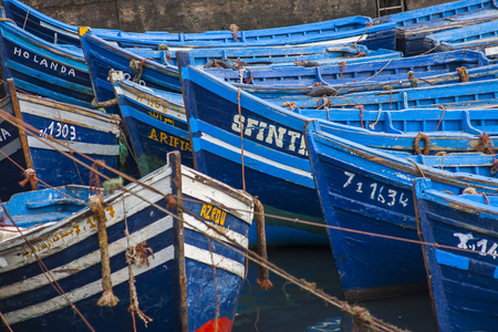 ESSAOUIRA, MOROCCO - CIRCA SEPTEMBER 2014: Port of Essaouira circa September 2014 in Essaouira.のeditorial素材
