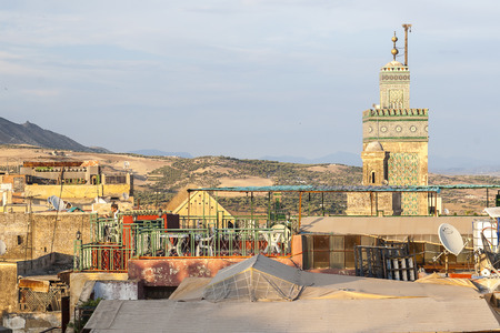 FES, MOROCCO - CIRCA SEPTEMBER 2014: view of old medina in Fes circa September 2014 in Fes.のeditorial素材