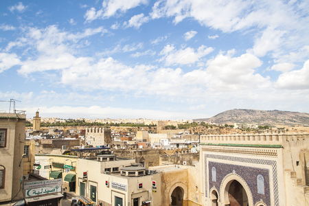 FES, MOROCCO - CIRCA SEPTEMBER 2014: view of old medina in Fes circa September 2014 in Fes.のeditorial素材