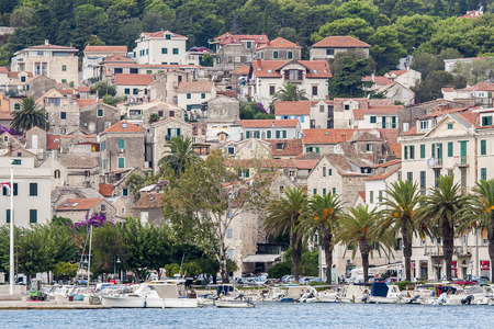 SPLIT, CROATIA â CIRCA SEPTEMBER 2016: beautiful view of the town of Split in Croatia circa September 2016 in Split.のeditorial素材