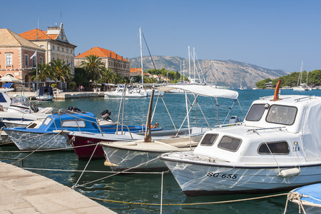 STARI GRAD, CROATIA â CIRCA AUGUST 2016: view of Stari Grad, a small town situated on the Croatian island of Hvar circa August 2016 in Stari Grad.のeditorial素材