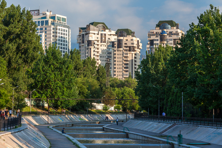 ALMATY, KAZAKHSTAN - CIRCA JUNE 2017: view of the skyscrapers in the city of Almaty circa June 2017 in Almaty.のeditorial素材