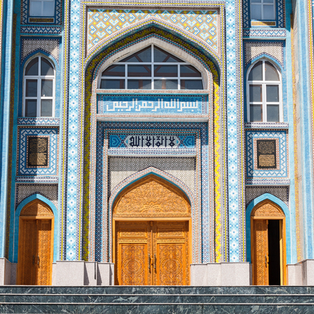 DUSHANBE, TAJIKISTAN - CIRCA JUNE 2017: Haji Yaqub Mosque in Dushanbe circa June 2017 in Dushanbe.のeditorial素材
