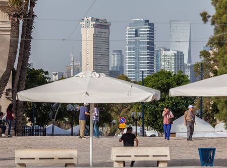 TEL AVIV, ISRAEL - CIRCA MAY 2018: Beautiful view of Tel Aviv in Israel circa May 2018 in Tel Aviv.のeditorial素材