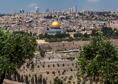 JERUSALEM, ISRAEL - CIRCA MAY 2018: wonderful panorama of the city of Jerusalem circa May 2018 in Jerusalem.のeditorial素材