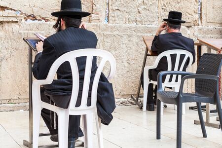 JERUSALEM, ISRAEL - CIRCA MAY 2018: View of the the Western Wall in Jerusalem, Israel circa May 2018 in Jerusalem.のeditorial素材