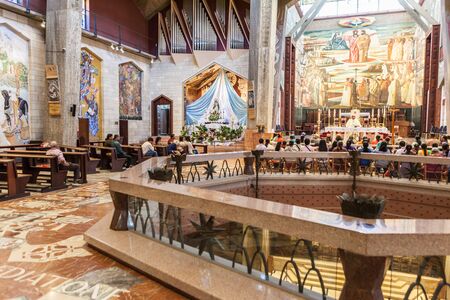NAZARETH, ISRAEL - CIRCA MAY 2018: The Basilica of the Annunciation in Nazareth circa May 2018 in...
