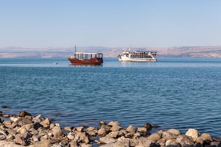 GALILEE, ISRAEL - CIRCA MAY 2018: View of Sea of Galilee circa May 2018 in Galilee.