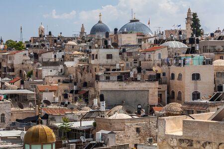 JERUSALEM, ISRAEL - CIRCA MAY 2018: wonderful panorama of the city of Jerusalem circa May 2018 in Jerusalem.のeditorial素材