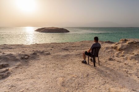 EIN BOKEK, ISRAEL - CIRCA MAY 2018: Beautiful view of the Dead Sea in Israel circa May 2018 in Ein Bokek.のeditorial素材
