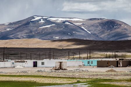 ALICHUR, TAJIKISTAN - CIRCA JUNE 2017: Beautiful view of Alichur village in Tajikistan circa June 2017 in Alichur.のeditorial素材