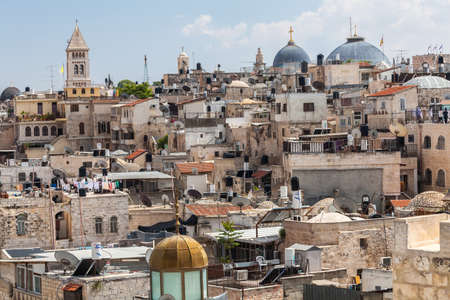 JERUSALEM, ISRAEL - CIRCA MAY 2018: wonderful panorama of the city of Jerusalem circa May 2018 in Jerusalem.のeditorial素材