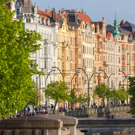 PRAGUE, CZECH REPUBLIC - CIRCA APRIL 2017: View of the city of Prague, the capital of the Czech Republic circa April 2017 in Prague.のeditorial素材