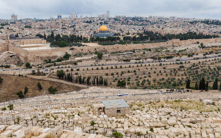 JERUSALEM, ISRAEL - CIRCA MAY 2018: wonderful panorama of the city of Jerusalem circa May 2018 in Jerusalem.のeditorial素材