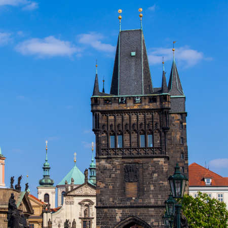 PRAGUE, CZECH REPUBLIC - CIRCA APRIL 2017: View of the city of Prague, the capital of the Czech Republic circa April 2017 in Prague.のeditorial素材