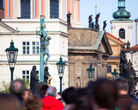 PRAGUE, CZECH REPUBLIC - CIRCA APRIL 2017: View of the city of Prague, the capital of the Czech...