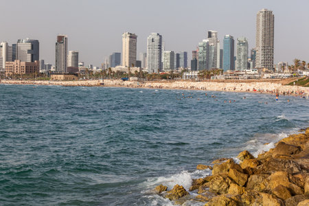 TEL AVIV, ISRAEL - CIRCA MAY 2018: Beautiful view of Tel Aviv in Israel circa May 2018 in Tel Aviv.のeditorial素材