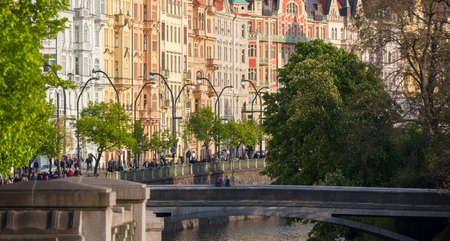 PRAGUE, CZECH REPUBLIC - CIRCA APRIL 2017: View of the city of Prague, the capital of the Czech Republic circa April 2017 in Prague.のeditorial素材