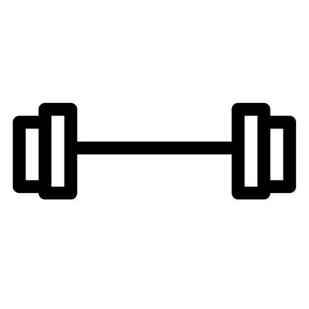 barbell icon with black outline styleのイラスト素材
