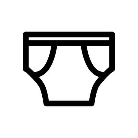 underpants icon with black outline styleのイラスト素材