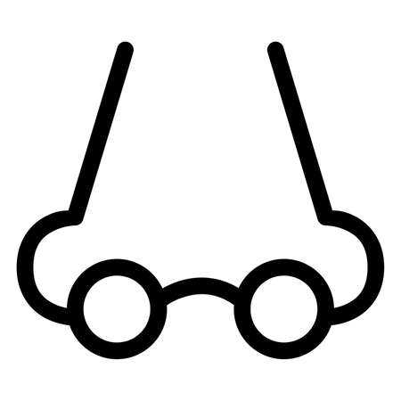 nose icon with black outline styleのイラスト素材