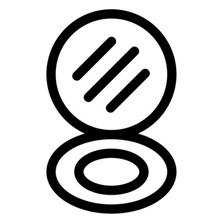 powder face icon with black outline styleのイラスト素材