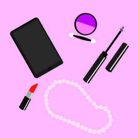 Set of icons on the theme womens accessoriesのイラスト素材