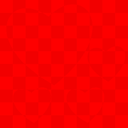 transparent heart on a background in bright red and dark red cellのイラスト素材
