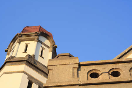One of the towers of the Lawang Sewu Semarang building in the afternoonの写真素材
