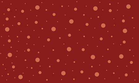 Seamless pattern of red and white dots on a red backgroundの写真素材
