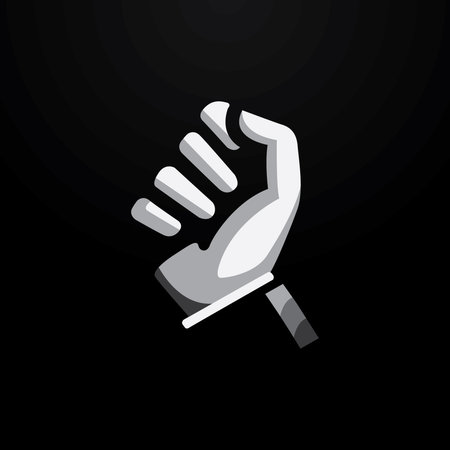 Hand with glove icon. Flat design style. Made in vector illustrationのイラスト素材