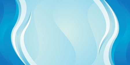 Blue abstract background with waves. Vector illustration. Can be used for wallpaper, web page background, web banners.のイラスト素材
