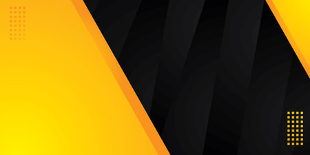 Black and yellow geometric abstract background. Vector illustration for your design.のイラスト素材