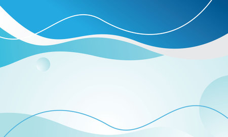 Abstract blue background with waves and space for text. Vector illustration.のイラスト素材