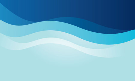 Abstract background with blue waves. Vector illustration. Can be used for wallpaper, web page background, web banners.のイラスト素材