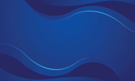 Blue abstract background with wavy lines. Vector illustration for your designのイラスト素材