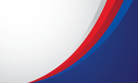 Abstract background with red and blue wavy lines. Vector illustration.のイラスト素材