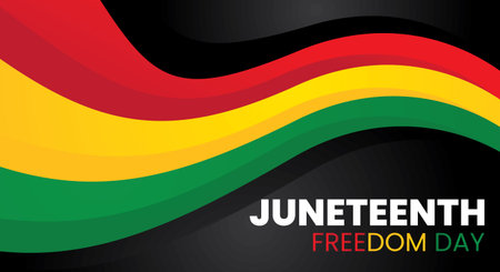Juneteenth Freedom Day Vector Template Design Illustration. Suitable for greeting card, poster and bannerのイラスト素材
